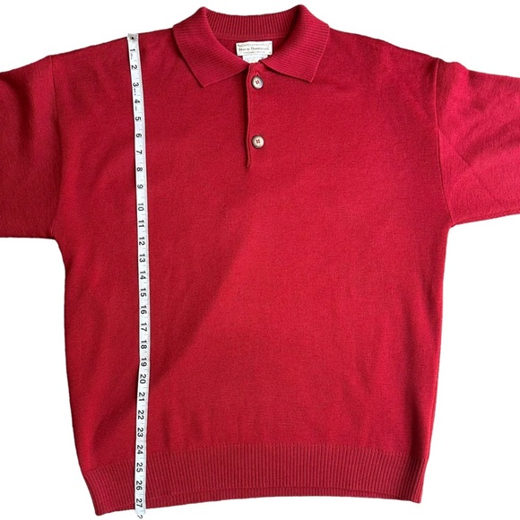 Norm Thompson Mens Vintage Red Wool Knitted Sweater with‎ Elbow Pad Size XL - Picture 10 of 11